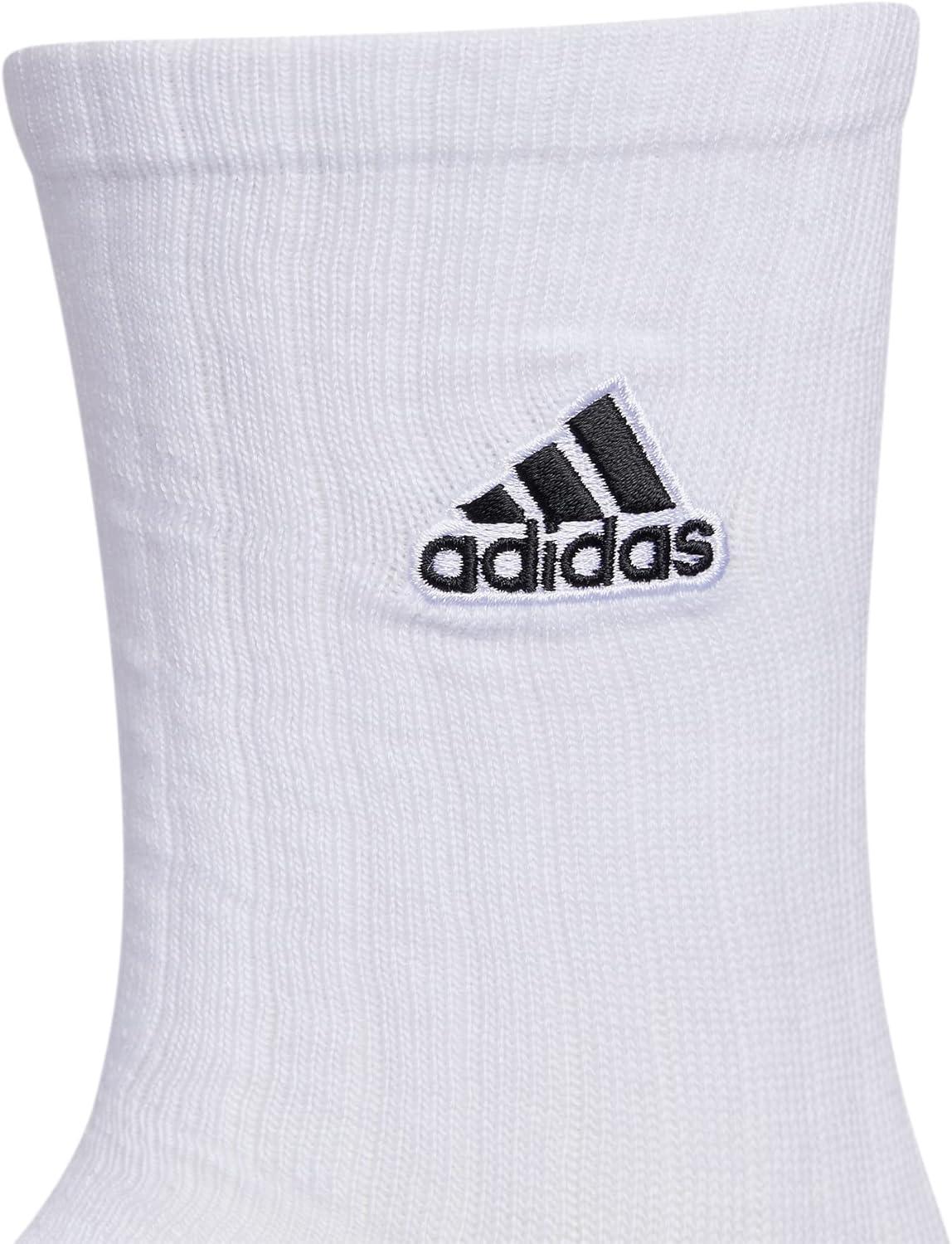 imageadidas Mens Crew Socks 3Pack with Logo or StripedWhiteClear Onix GreyBlackClassic