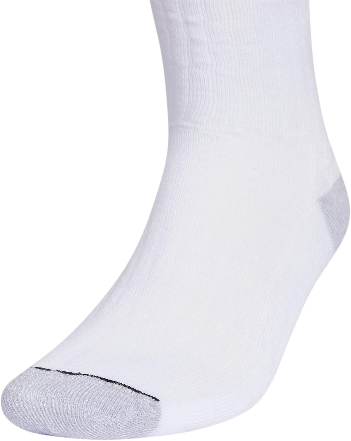 imageadidas Mens Crew Socks 3Pack with Logo or StripedWhiteClear Onix GreyBlackClassic