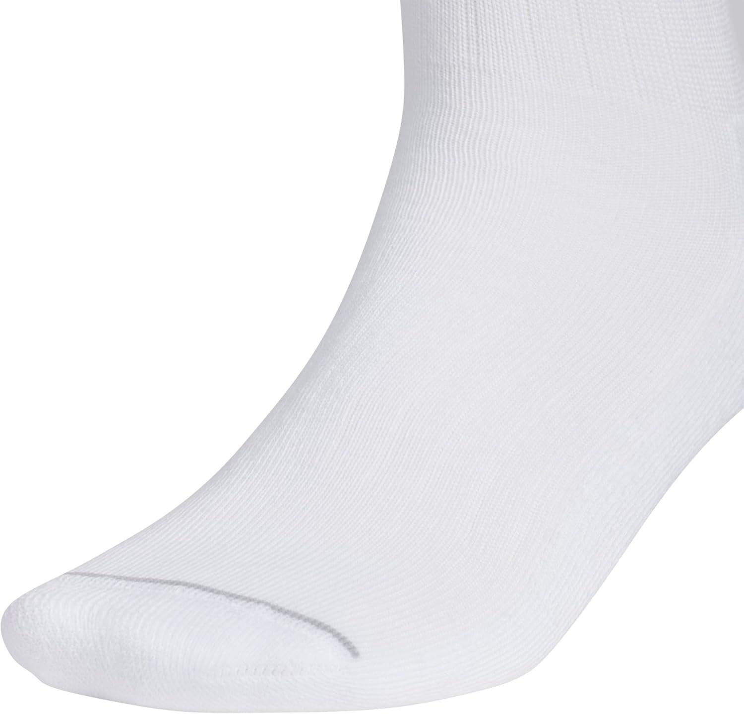 imageadidas Mens Crew Socks 3Pack with Logo or StripedWhiteClear Onix GreyClassic