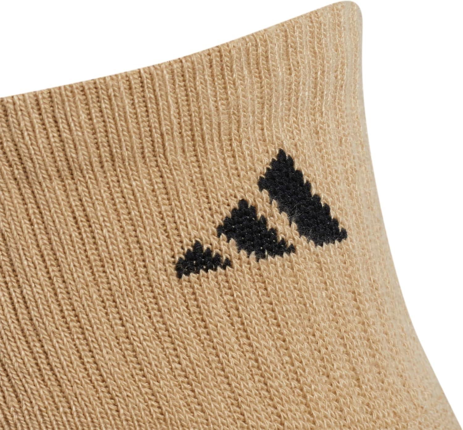 imageadidas Mens Cushioned 30 Color 3Pair Pack Quarter DISCONTINUEDBeige ToneBlanch CargoBlack