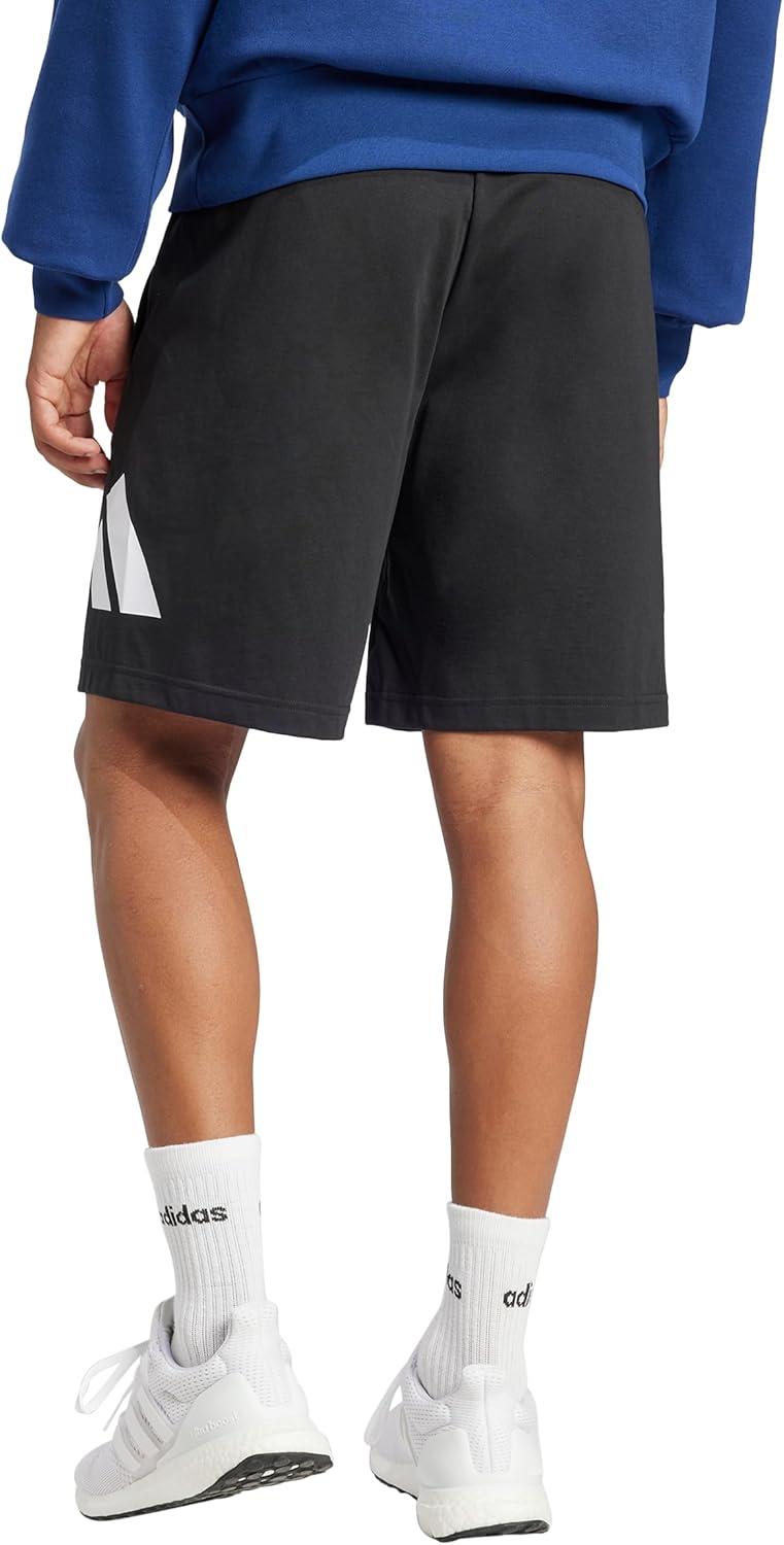 imageadidas Mens Essentials Big Logo Single Jersey 7Inch ShortsBlackWhite