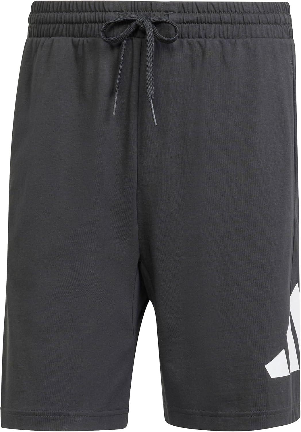 imageadidas Mens Essentials Big Logo Single Jersey 7Inch ShortsBlackWhite