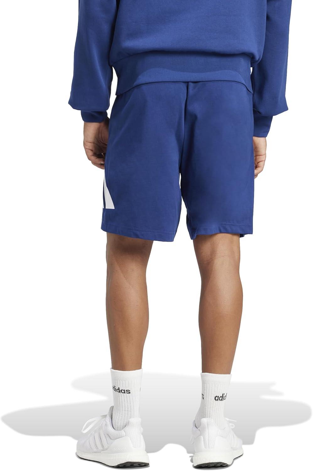 imageadidas Mens Essentials Big Logo Single Jersey 7Inch ShortsDark BlueWhite