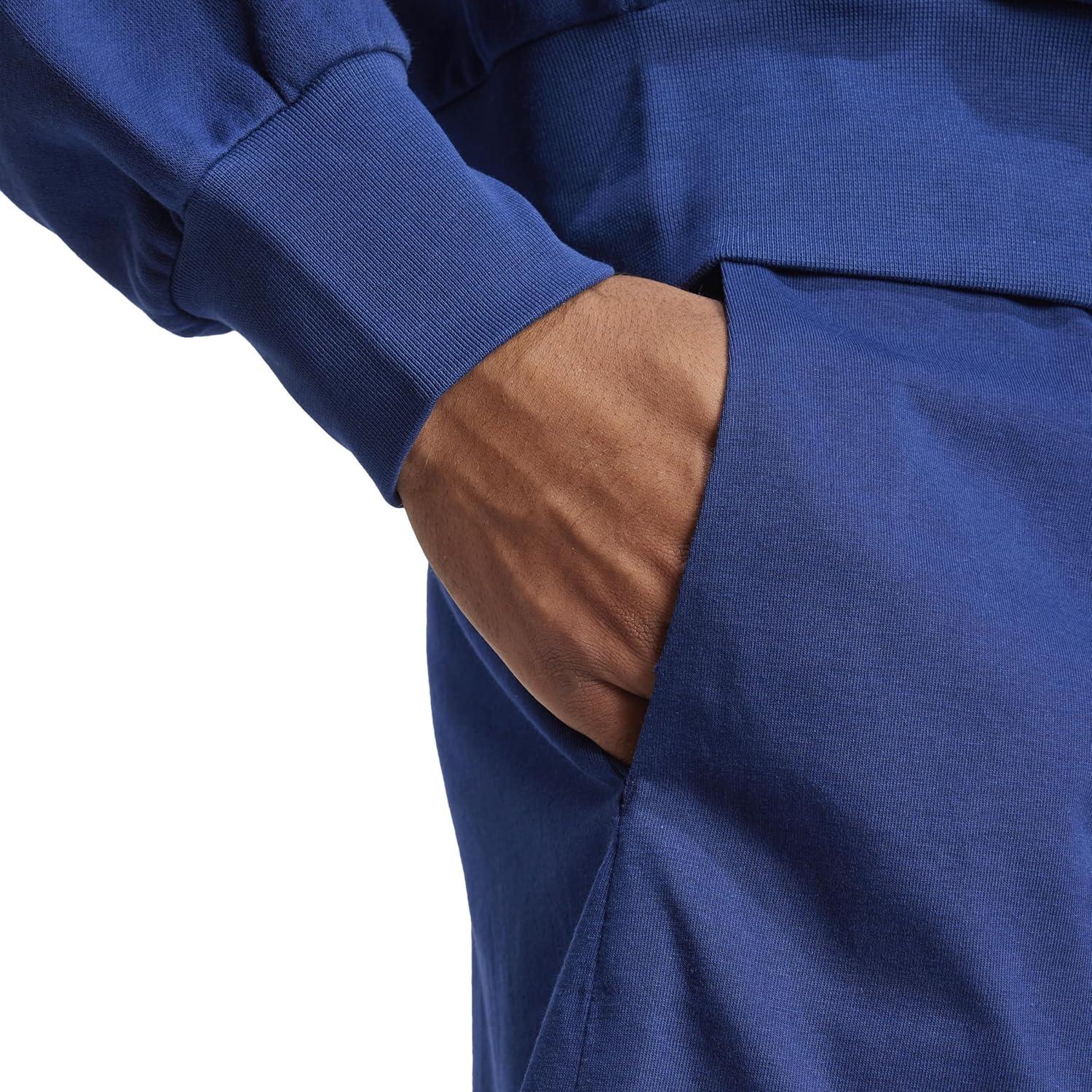 imageadidas Mens Essentials Big Logo Single Jersey 7Inch ShortsDark BlueWhite