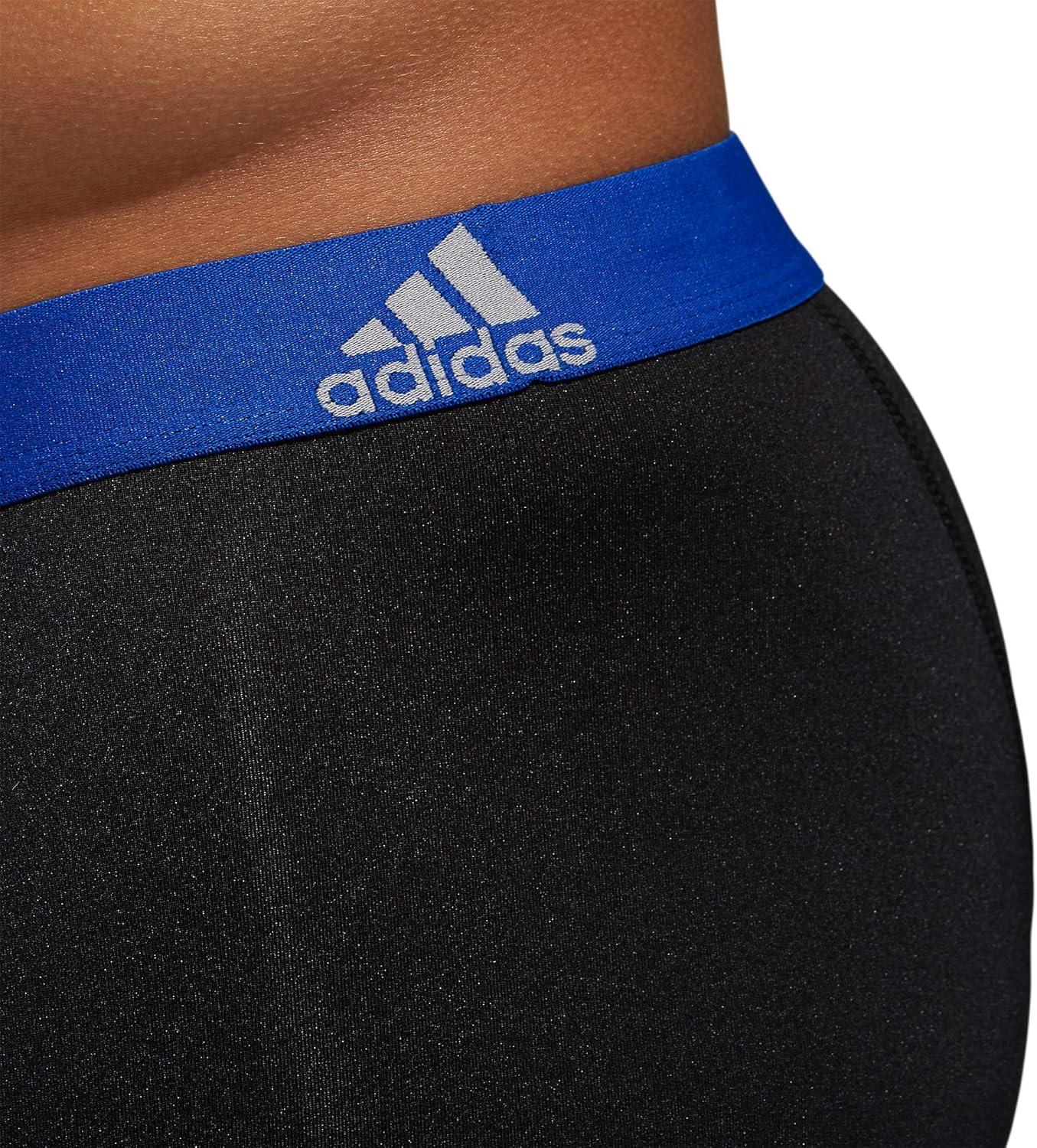 imageadidas Mens Microfiber Boxer Briefs Underwear Multipack Athletic StretchFitBlackCollegiate Royal BlueScarlet Red