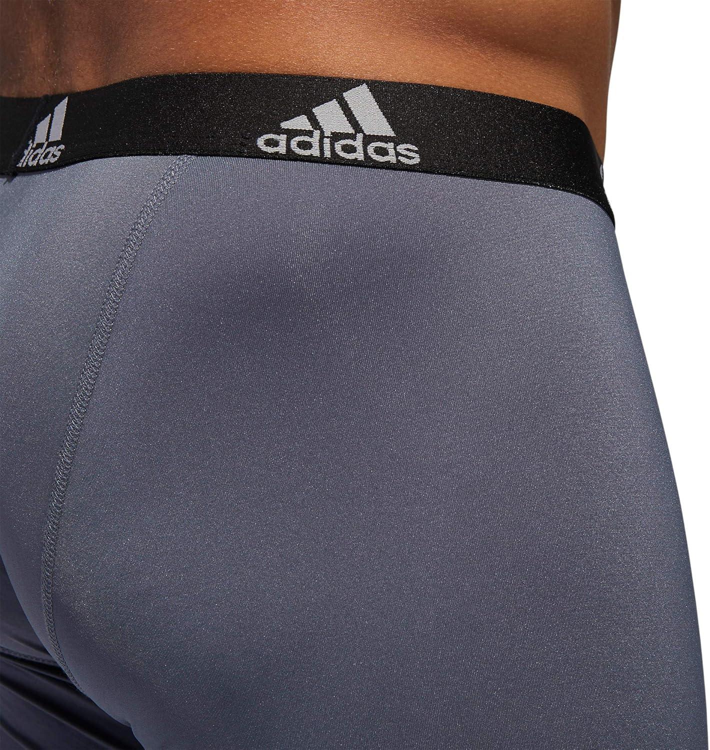 imageadidas Mens Microfiber Boxer Briefs Underwear Multipack Athletic StretchFitBlackGreyOnix Grey