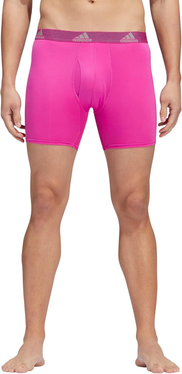 imageadidas Mens Microfiber Boxer Briefs Underwear Multipack Athletic StretchFitLucid Fuchsia PinkLegend Ink BlueLucid Blueperformance