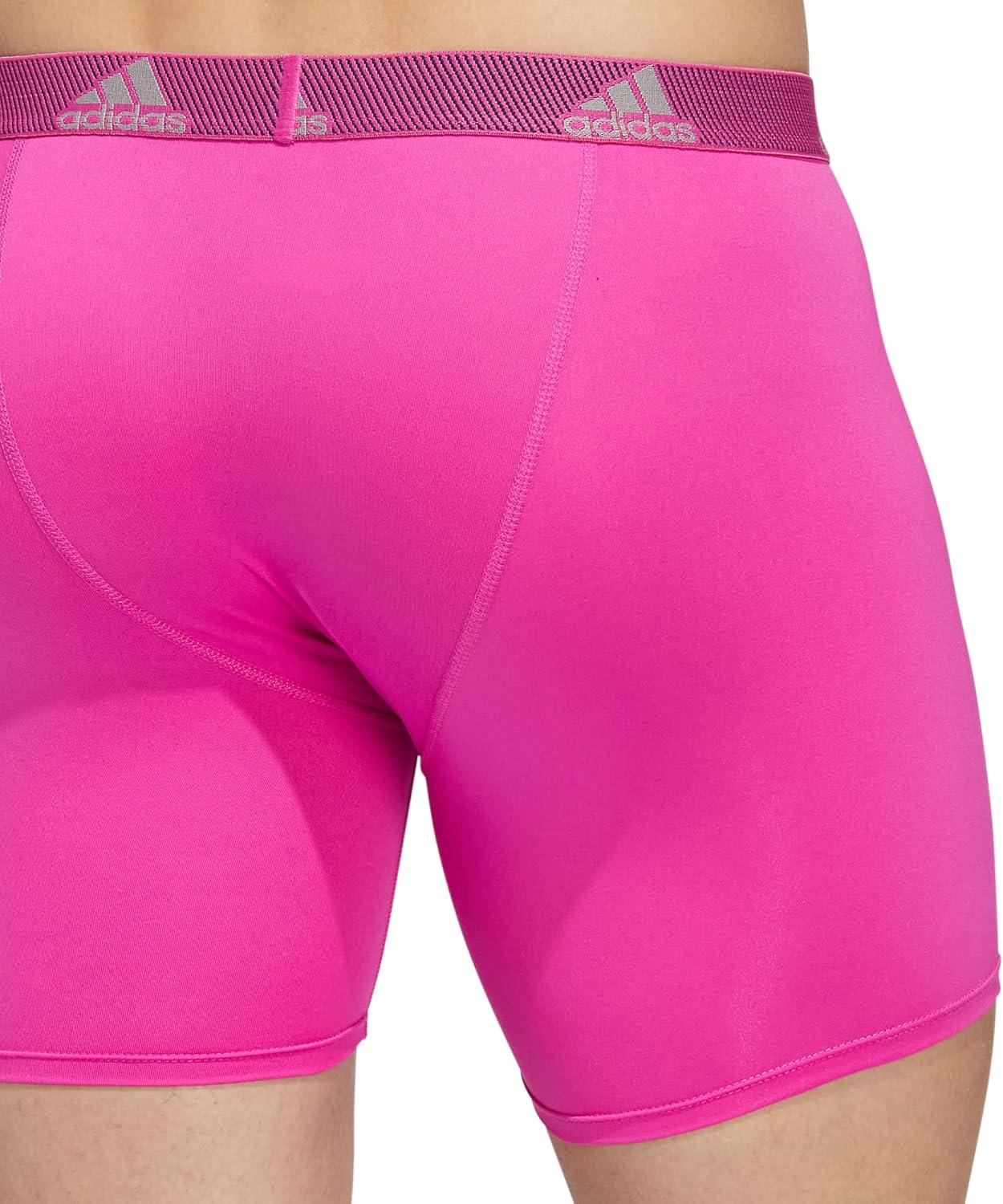 imageadidas Mens Microfiber Boxer Briefs Underwear Multipack Athletic StretchFitLucid Fuchsia PinkLegend Ink BlueLucid Blueperformance