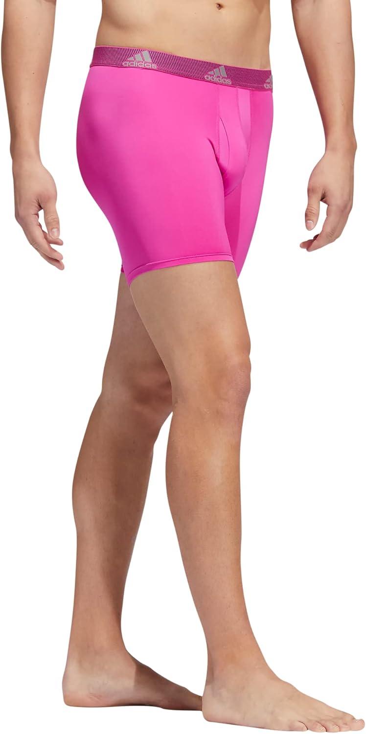 imageadidas Mens Microfiber Boxer Briefs Underwear Multipack Athletic StretchFitLucid Fuchsia PinkLegend Ink BlueLucid Blueperformance