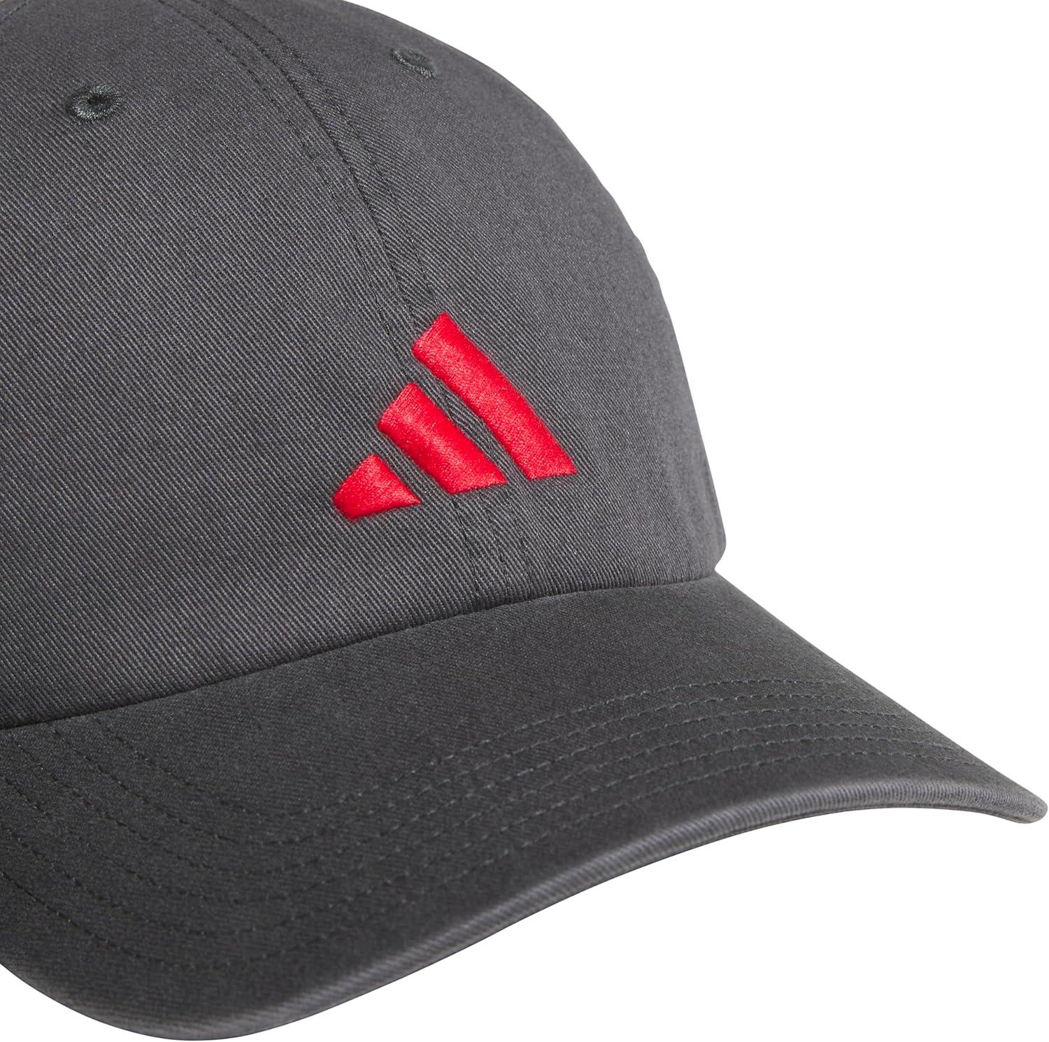 imageadidas Mens Ultimate Relaxed Adjustable Cotton CapGrey SixPure Ruby Red30