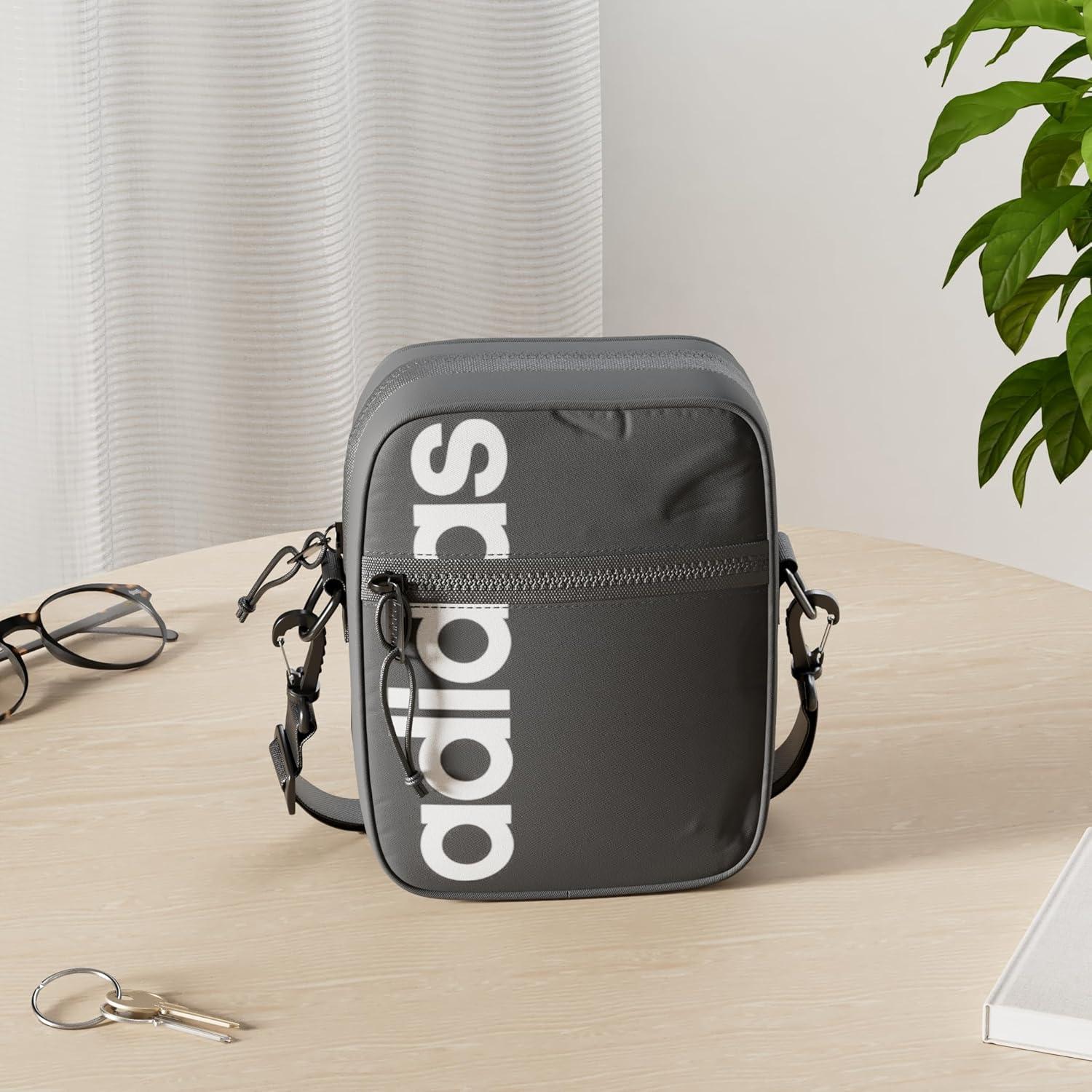 imageadidas Unisex Adult Must Have Festival Crossbody Small BagBlackWhite