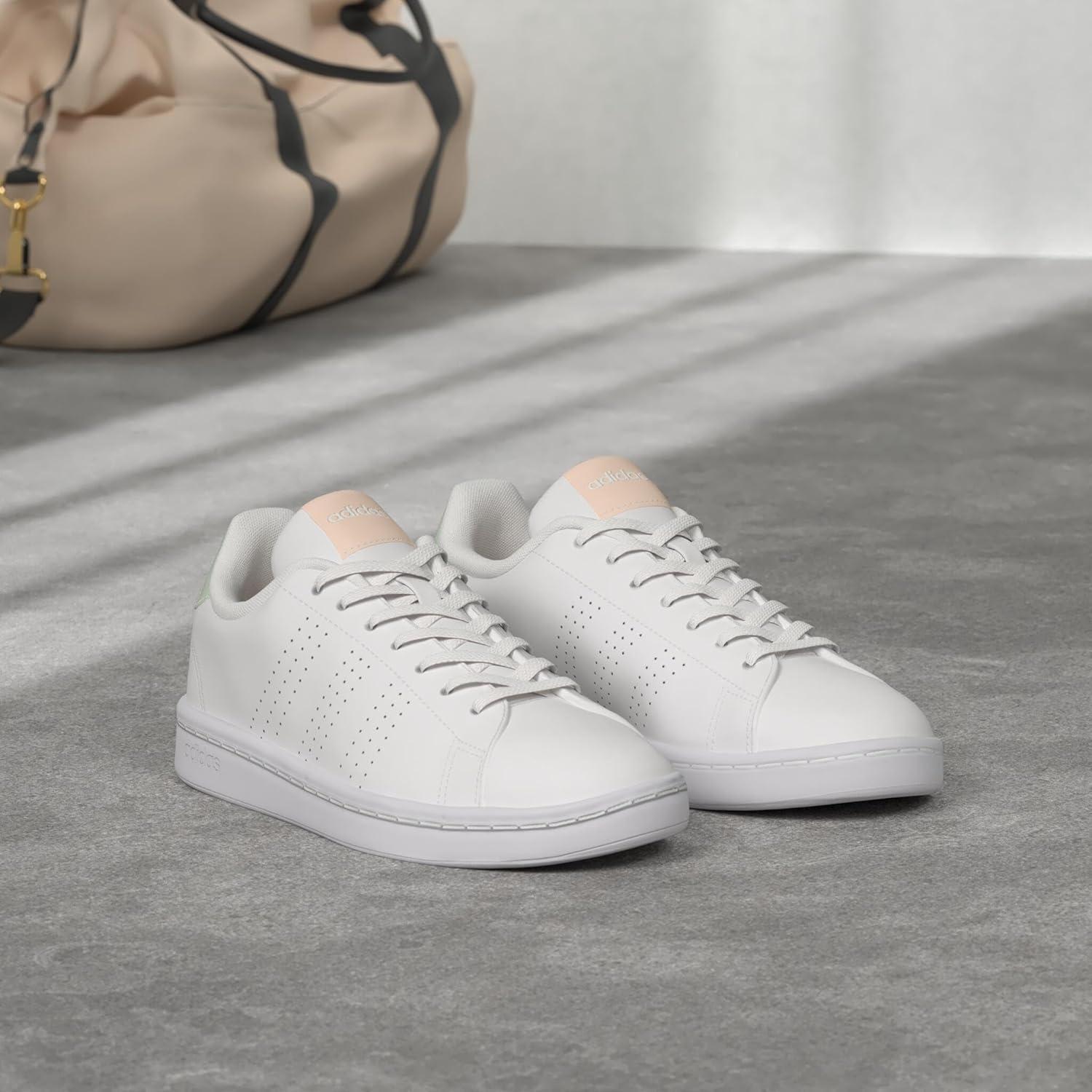 imageadidas Womens Advantage SneakerWhiteWhiteLinen Green