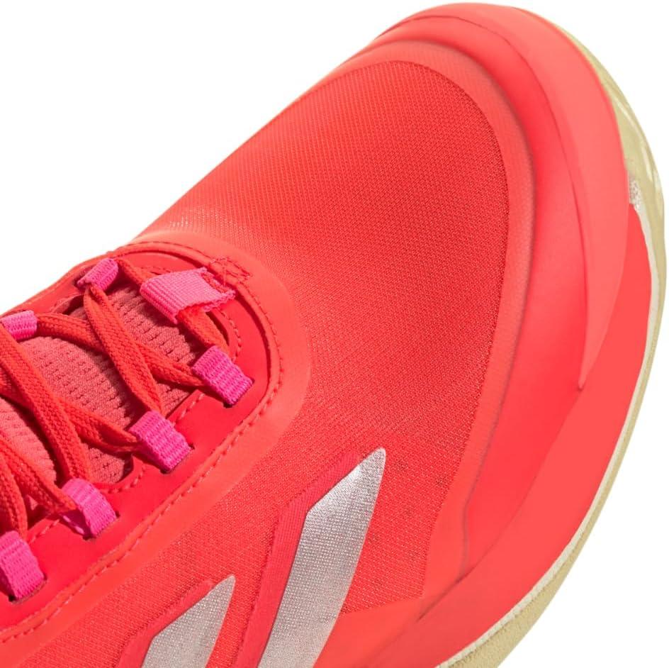 imageadidas Womens Avacourt 20Lucid RedSilver MetallicWarm Vanilla