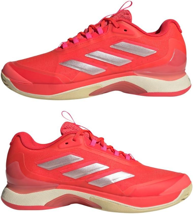 imageadidas Womens Avacourt 20Lucid RedSilver MetallicWarm Vanilla