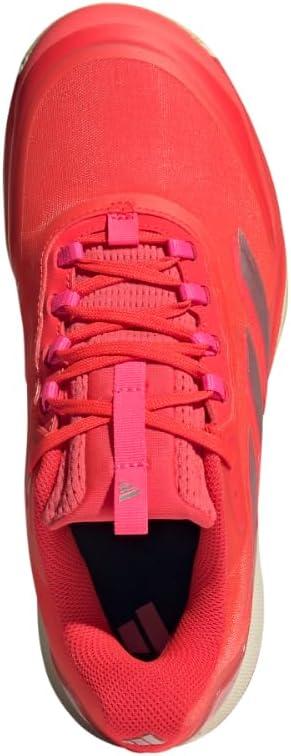 imageadidas Womens Avacourt 20Lucid RedSilver MetallicWarm Vanilla