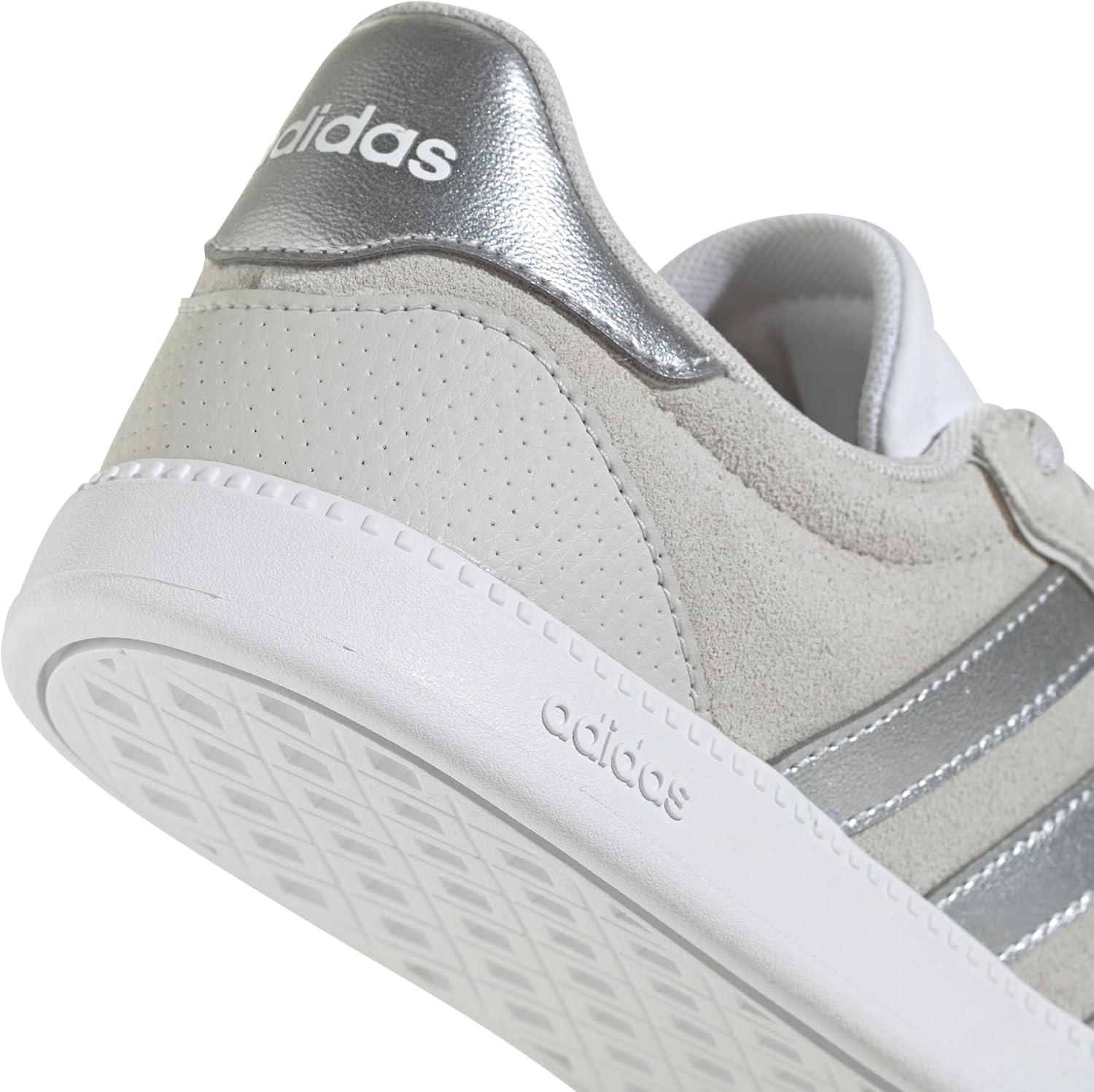 imageadidas Womens Breaknet Sleek SneakersGreySilver MetallicWhite