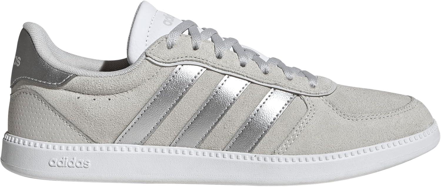 imageadidas Womens Breaknet Sleek SneakersGreySilver MetallicWhite