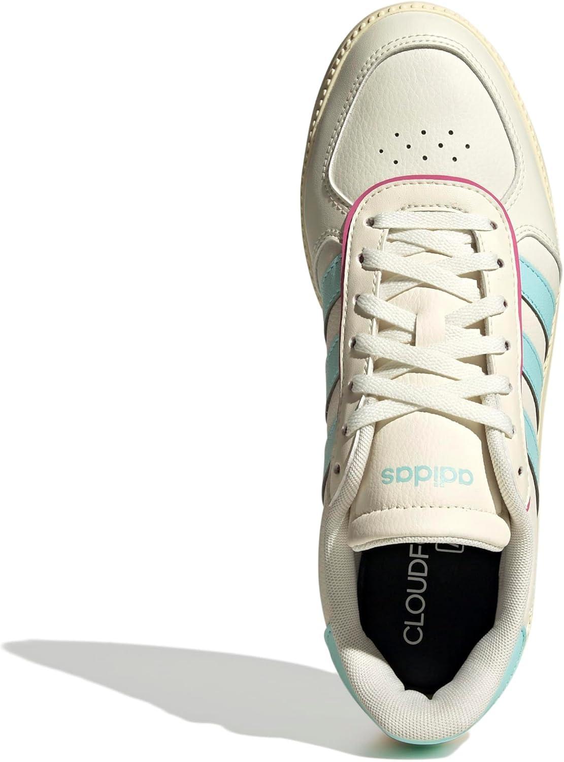 imageadidas Womens Breaknet Sleek SneakersOff WhiteSemi Flash AquaWarm Vanilla