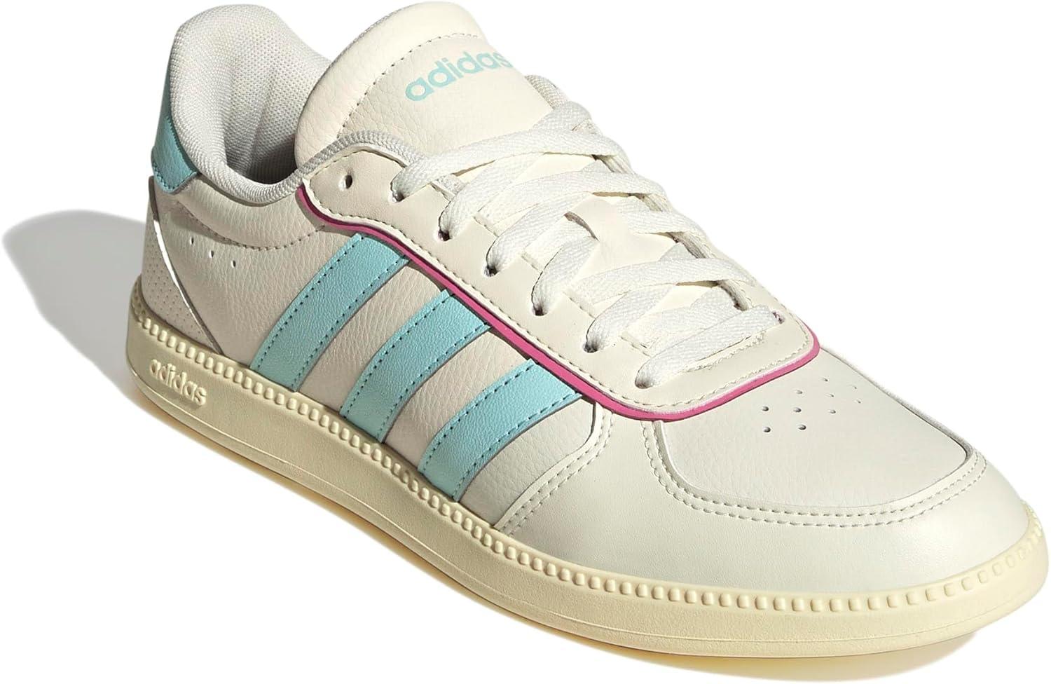 imageadidas Womens Breaknet Sleek SneakersOff WhiteSemi Flash AquaWarm Vanilla