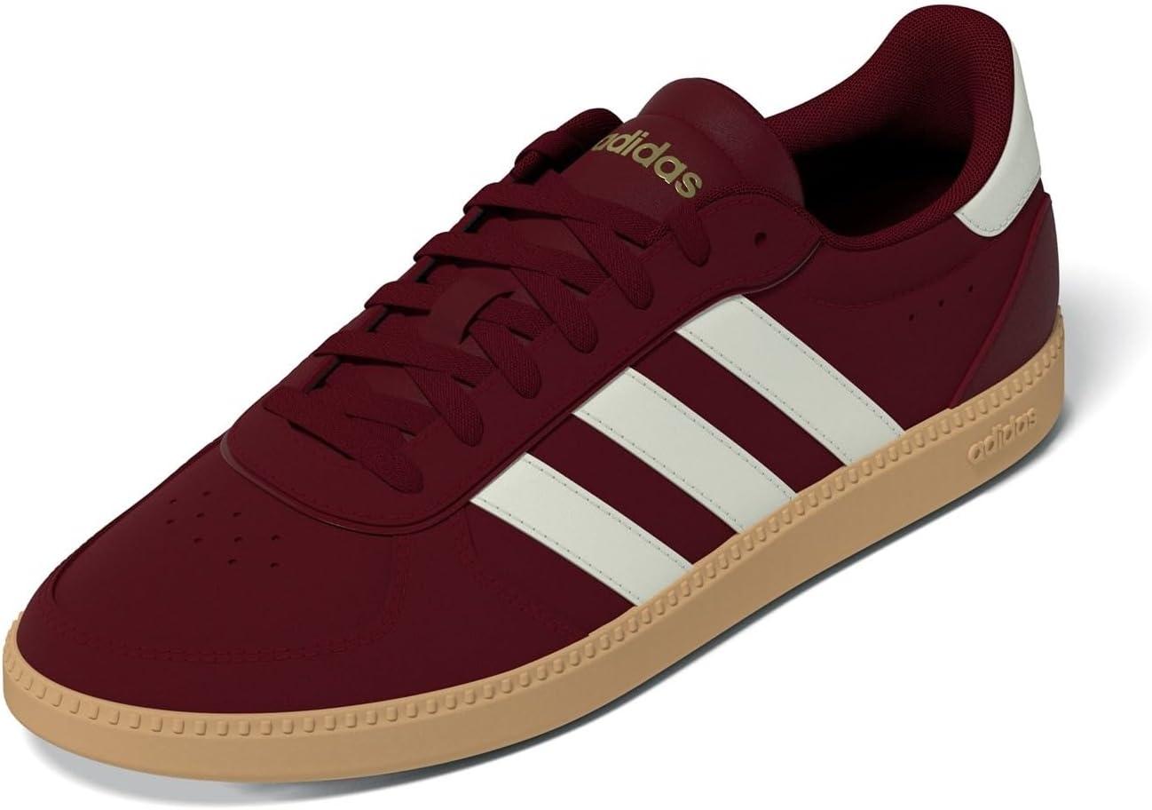 imageadidas Womens Breaknet Sleek SneakersShadow RedOff WhiteGold Metallic