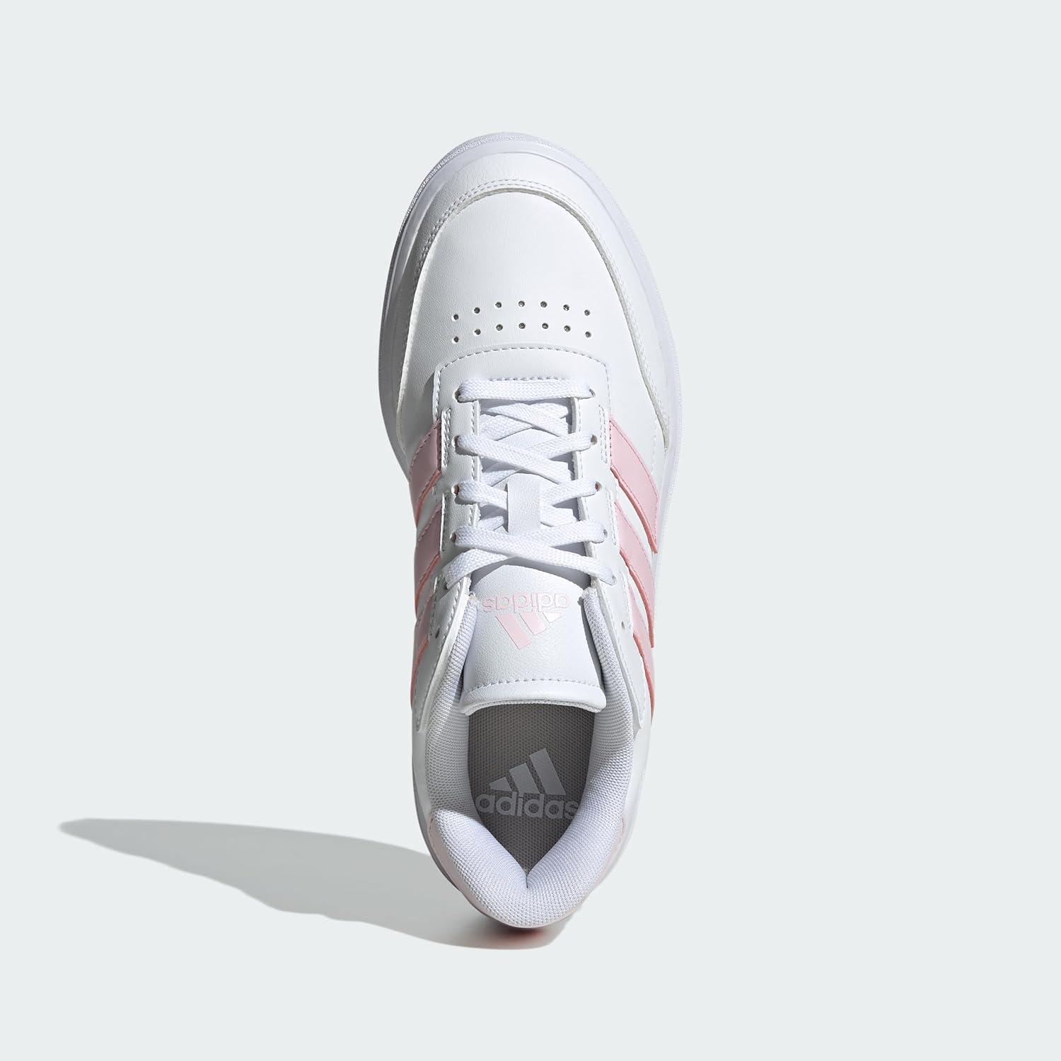 imageadidas Womens Courtblock SneakersSneakerCloud White Clear Pink Almost Pink