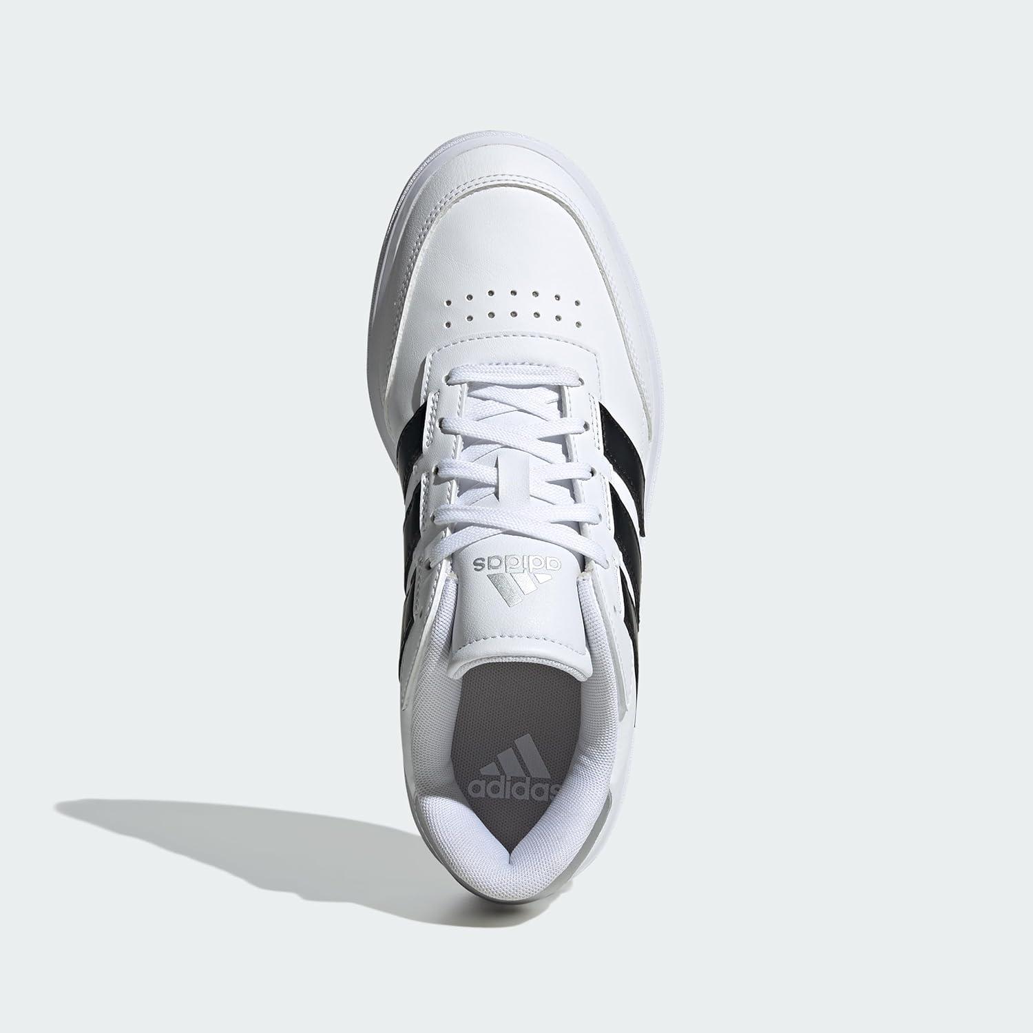 imageadidas Womens Courtblock SneakersSneakerWhiteBlackSilver Metallic