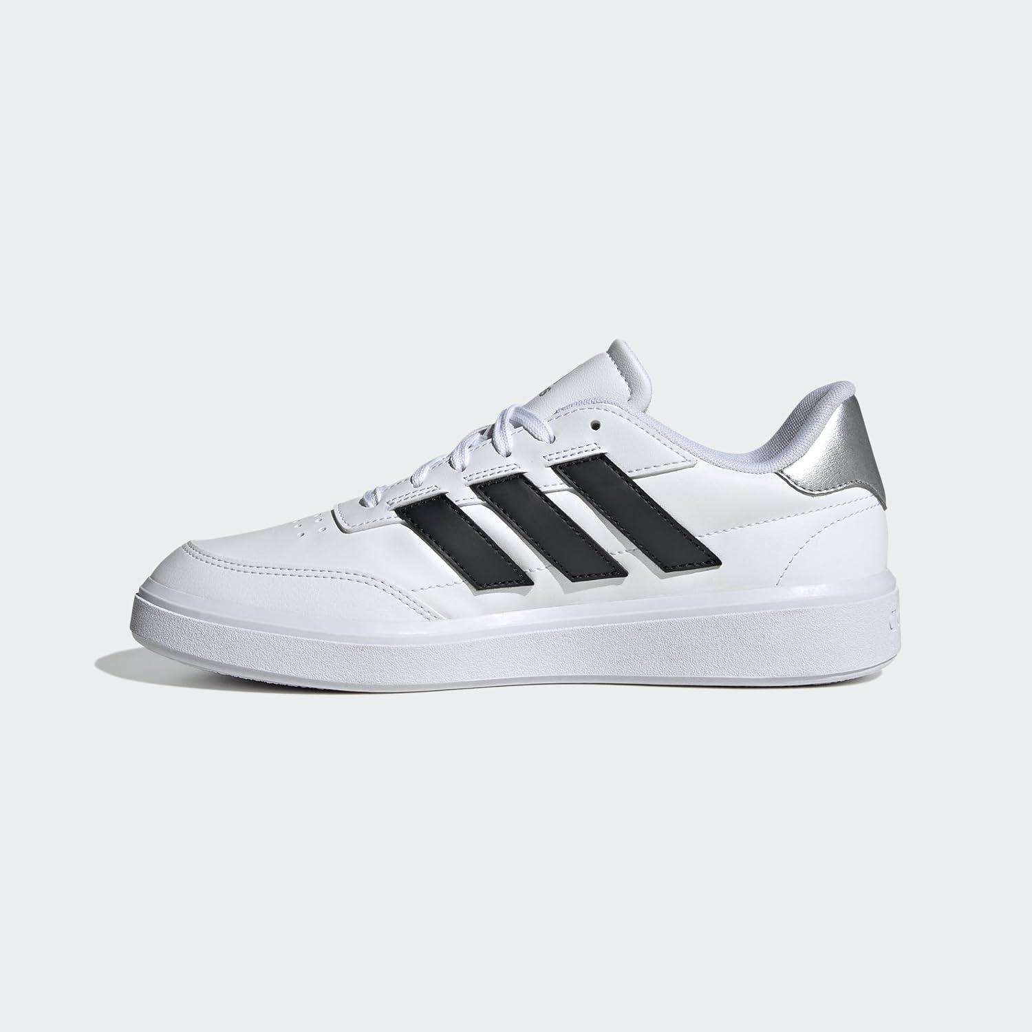 imageadidas Womens Courtblock SneakersSneakerWhiteBlackSilver Metallic