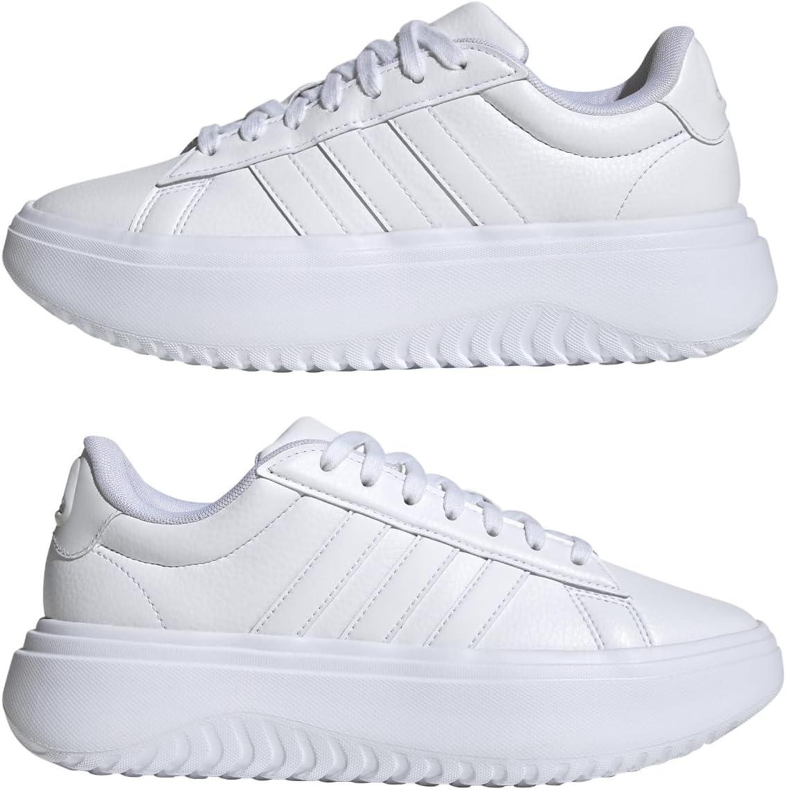 imageadidas Womens Grand Court Platform SneakerWhiteWhiteCrystal White