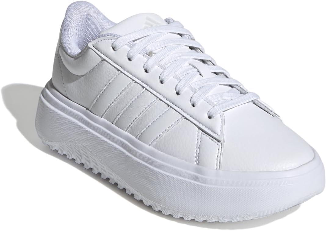 imageadidas Womens Grand Court Platform SneakerWhiteWhiteCrystal White