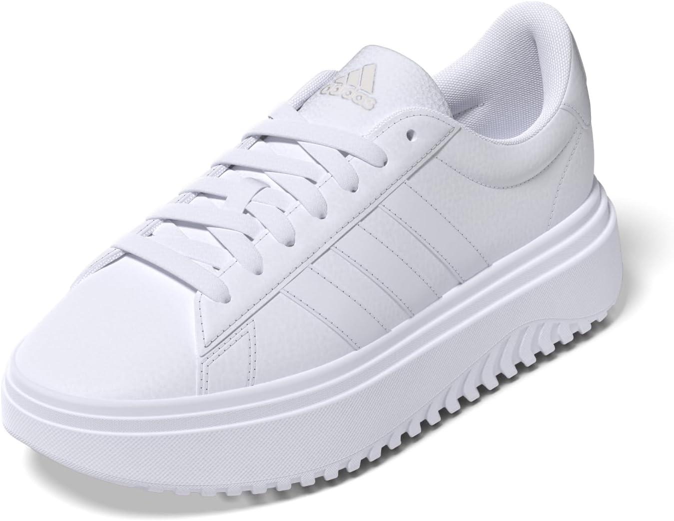 imageadidas Womens Grand Court Platform SneakerWhiteWhiteCrystal White