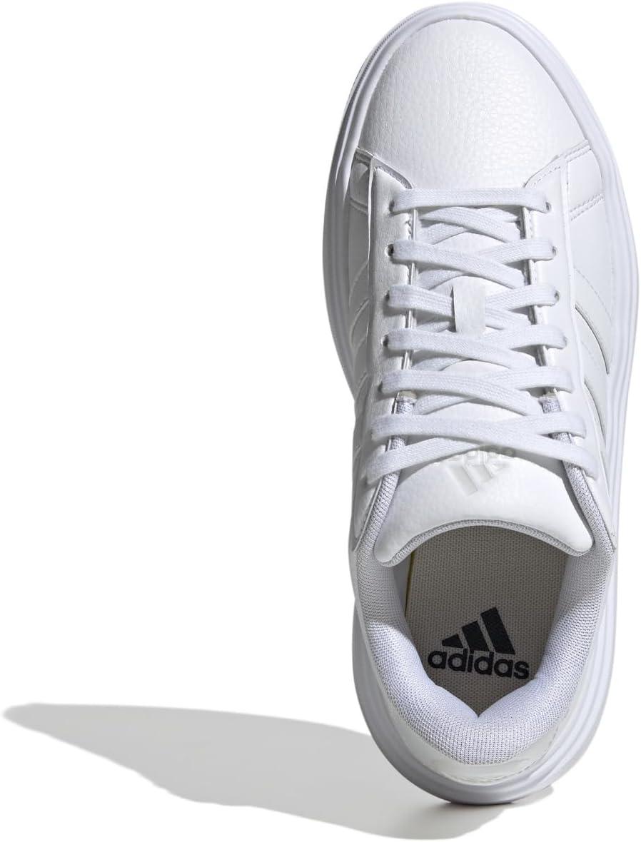 imageadidas Womens Grand Court Platform SneakerWhiteWhiteCrystal White