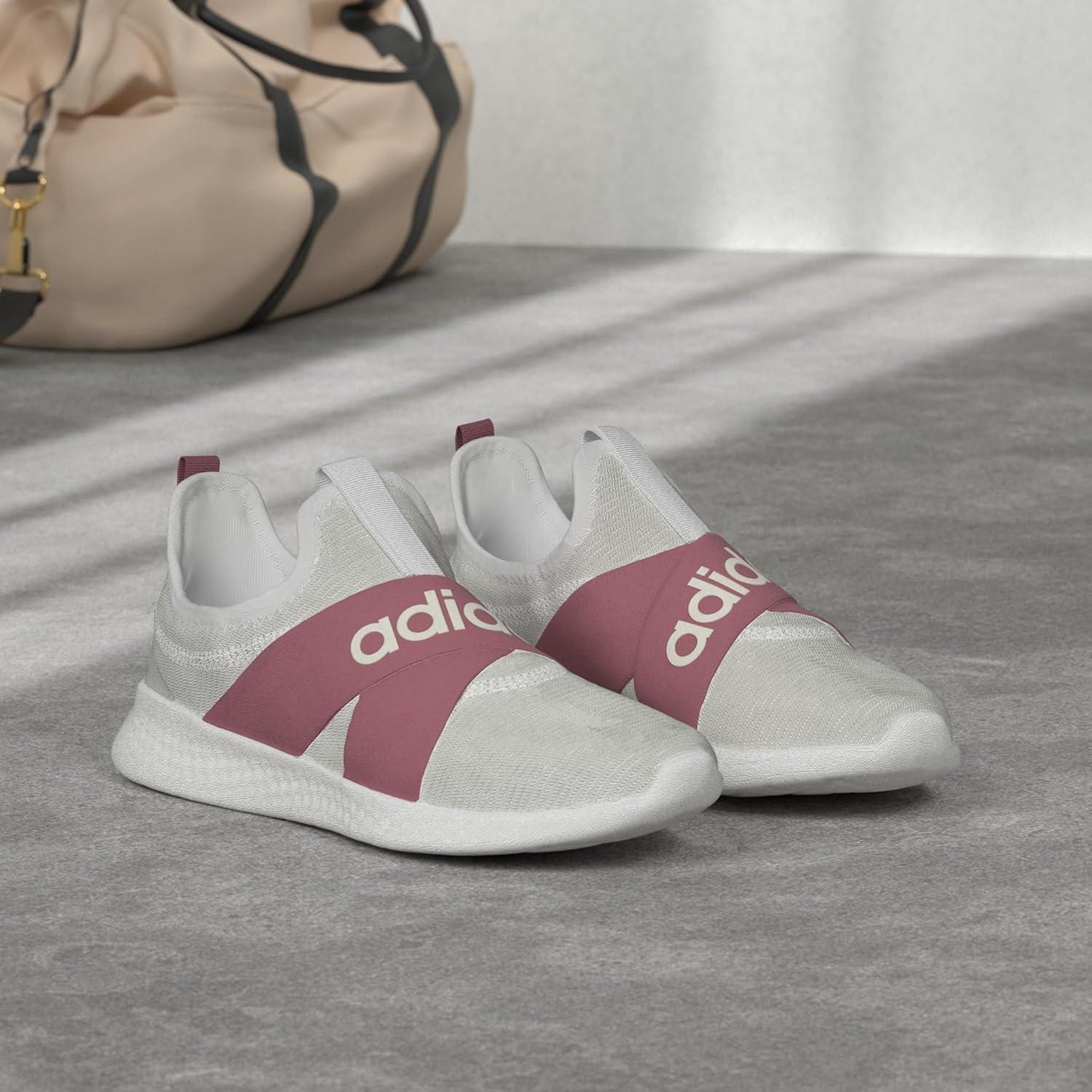 imageadidas Womens Puremotion Adapt Running SneakersWhitePink StrataZero Metallic