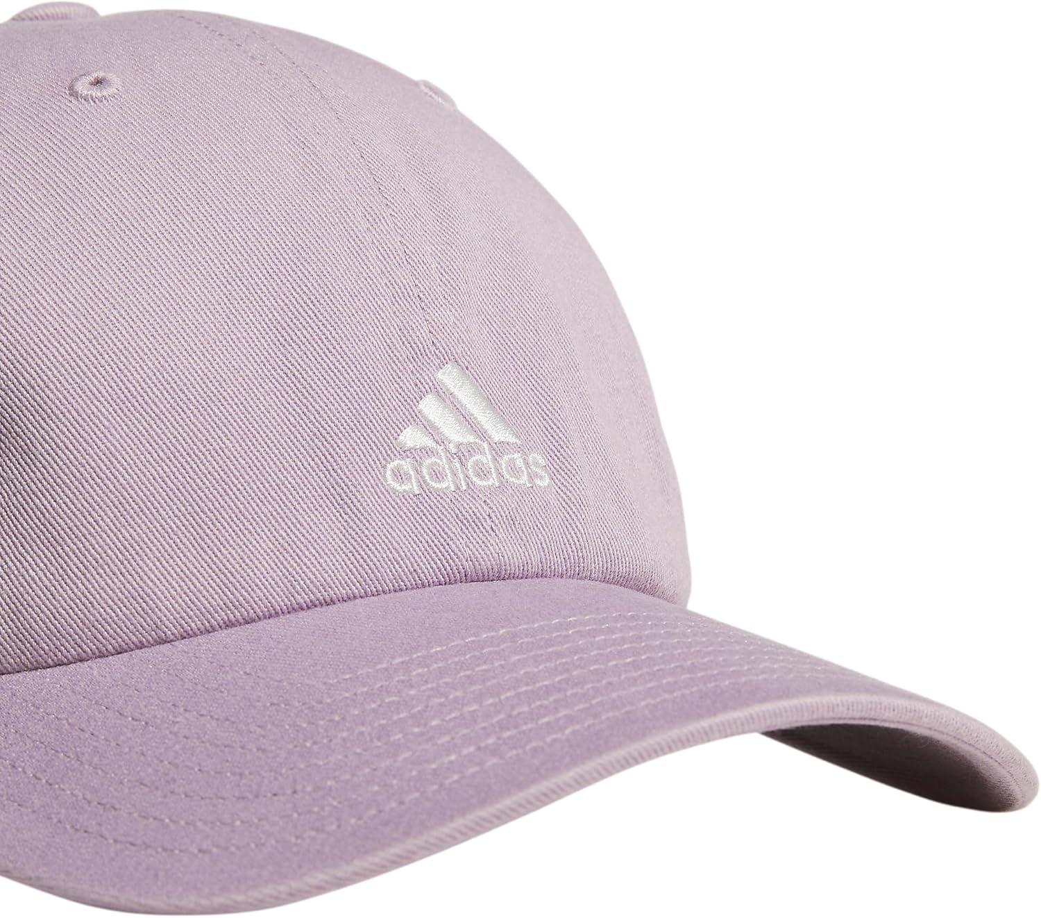 imageadidas Womens Saturday Baseball Cap Adjustable Cotton Hat Athletic Relaxed Fit DISCONTINUEDPreloved Fig PurpleOff White20