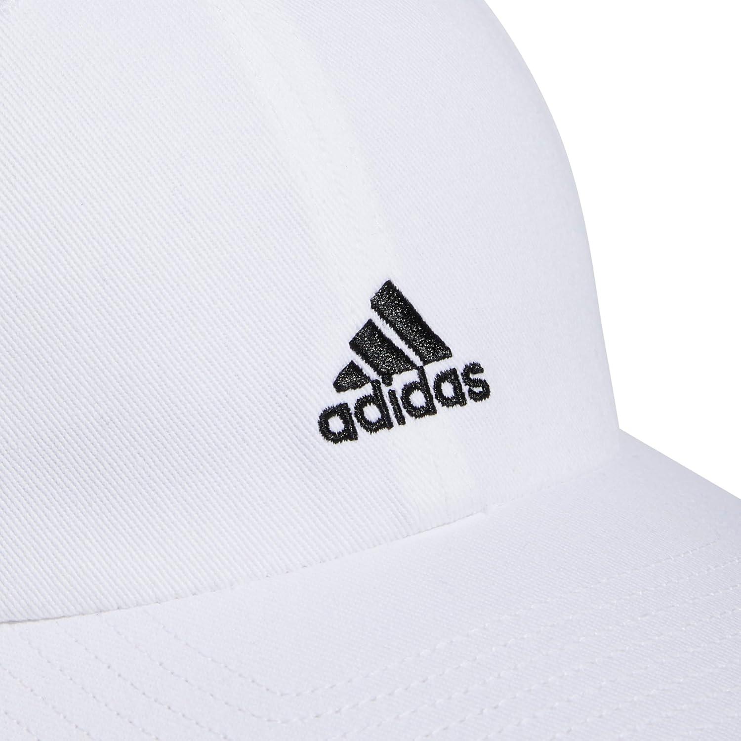 imageadidas Womens Saturday Baseball Cap Adjustable Cotton Hat Athletic Relaxed Fit DISCONTINUEDWhiteBlack