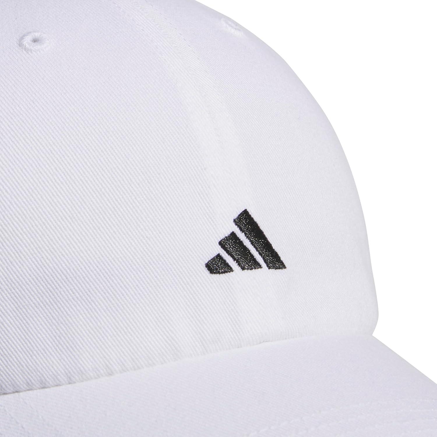imageadidas Womens Saturday Baseball Cap Adjustable Cotton Hat Athletic Relaxed Fit DISCONTINUEDWhiteBlack30