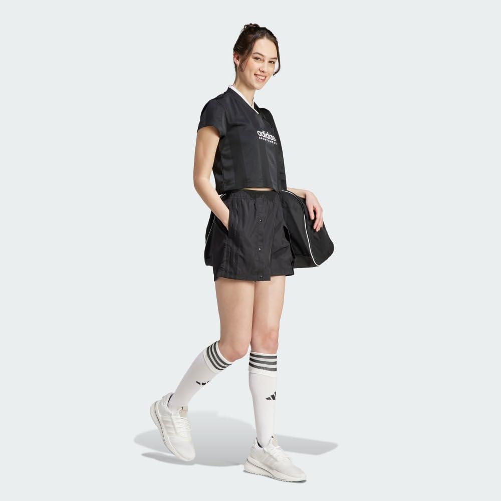 imageadidas Womens Tiro Colorblock Cropped TeeBlack