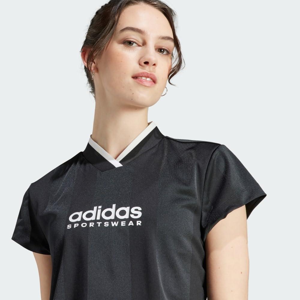 imageadidas Womens Tiro Colorblock Cropped TeeBlack