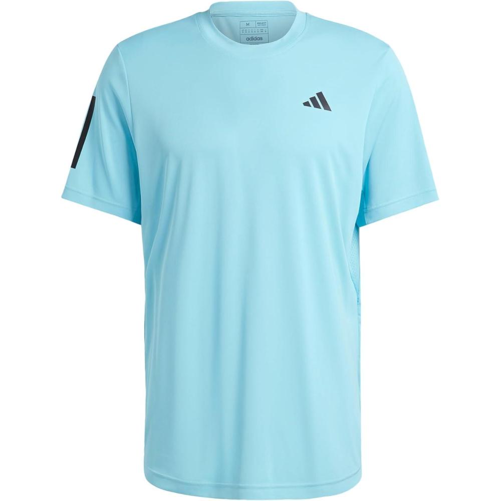imageadidas Mens Club 3Stripes Tennis TShirtLight Aqua