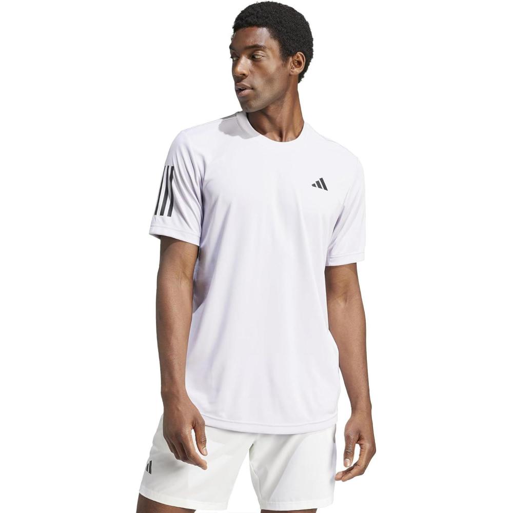 imageadidas Mens Club 3Stripes Tennis TShirtSilver Dawn