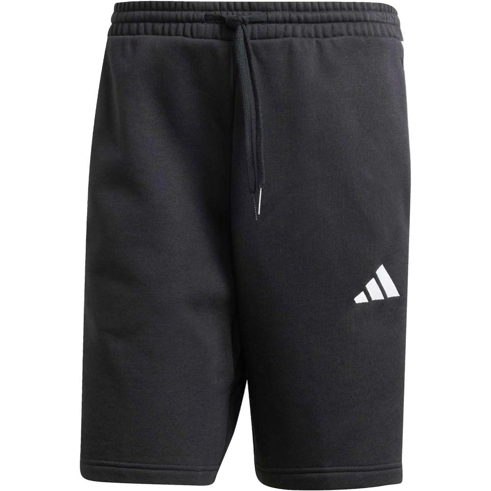 imageadidas Mens Essentials 3Stripes Fleece 9inch ShortsBlack  White