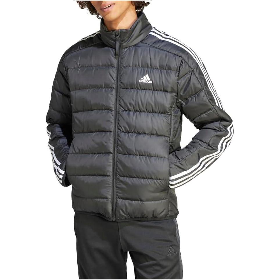 imageadidas Mens Essentials 3stripes Light Down JacketBlack