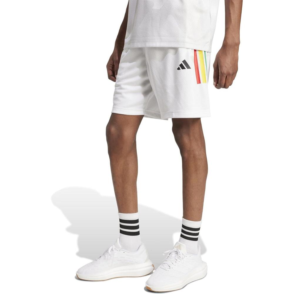 imageadidas Mens House of Tiro Nations Pack ShortsWhiteGreyVivid Red