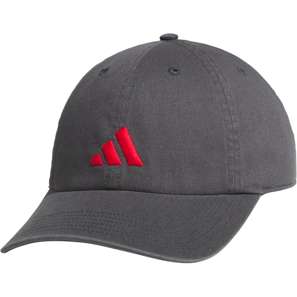 imageadidas Mens Ultimate Relaxed Adjustable Cotton CapGrey SixPure Ruby Red30