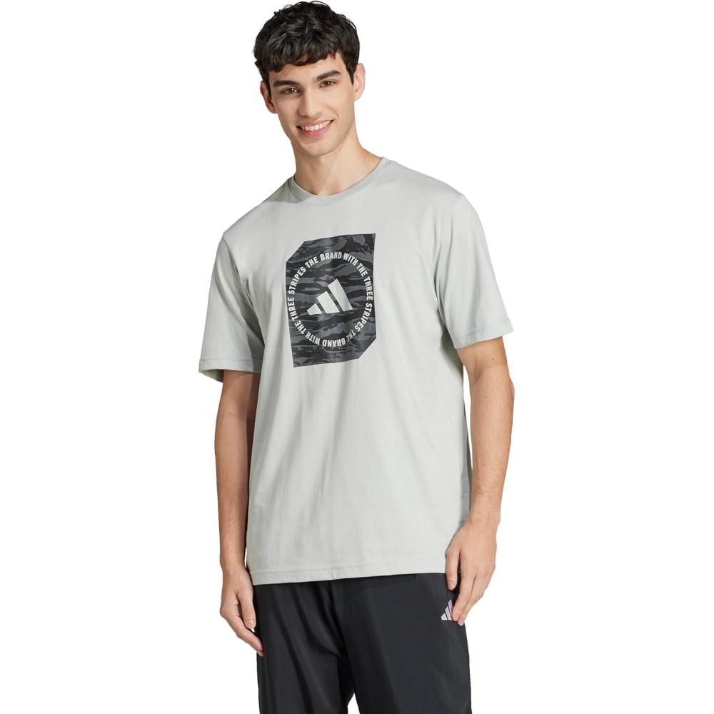imageadidas Originals Mens Camouflage Shape Graphic TShirtWonder Silver