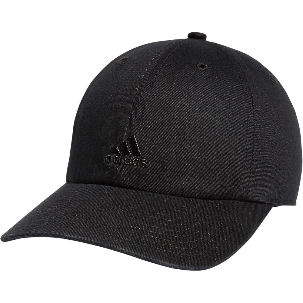 imageadidas Womens Saturday Baseball Cap Adjustable Cotton Hat Athletic Relaxed Fit DISCONTINUEDBlackBlack