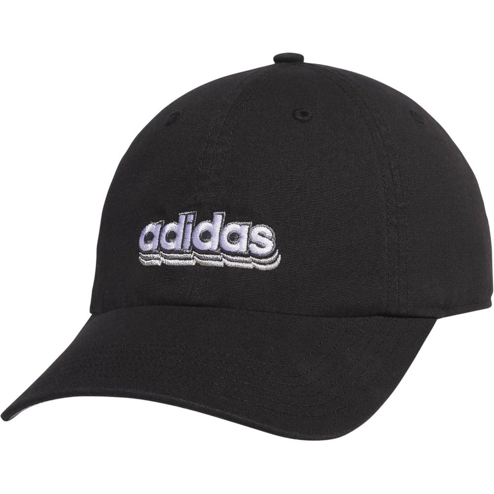 imageadidas Womens Saturday Baseball Cap  Adjustable Cotton Hat Athletic Relaxed Fit DISCONTINUEDBlackOnix GreyGrey20Graphic
