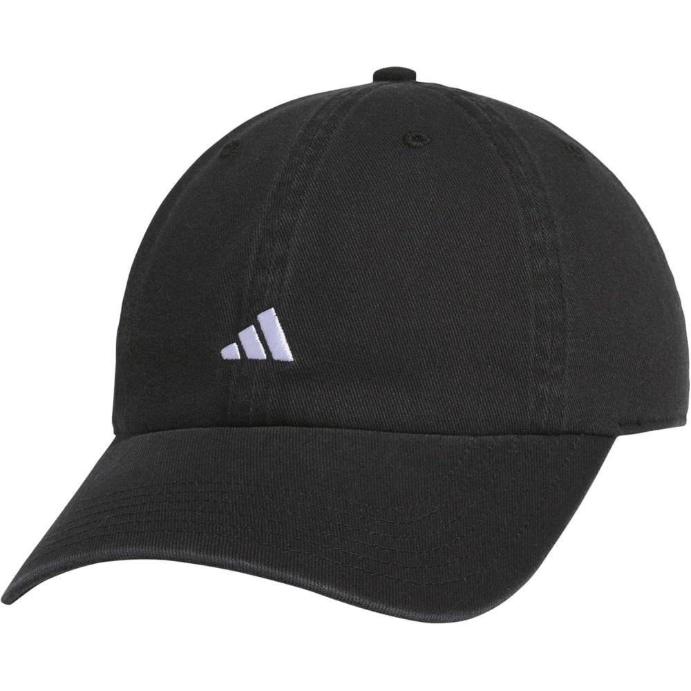 imageadidas Womens Saturday Baseball Cap  Adjustable Cotton Hat Athletic Relaxed Fit DISCONTINUEDBlackWhite30