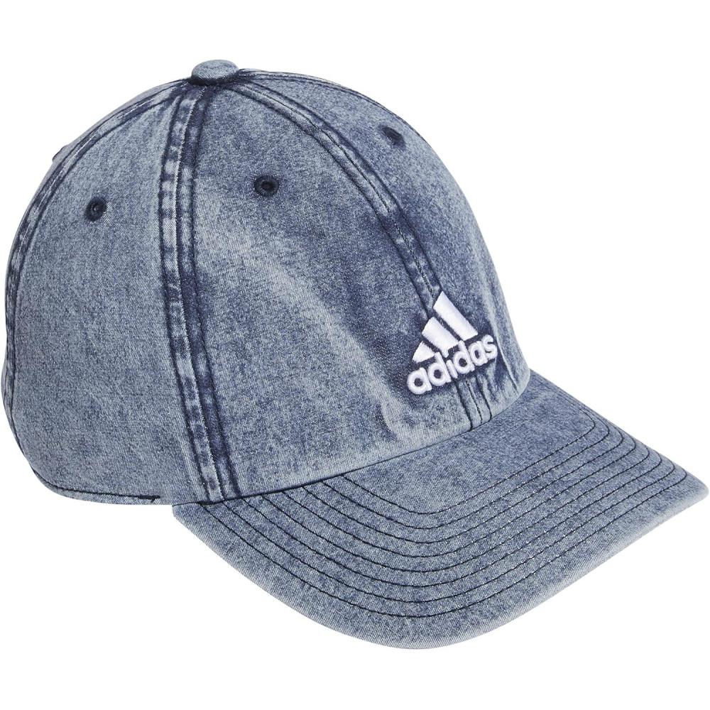 imageadidas Womens Saturday Baseball Cap  Adjustable Cotton Hat Athletic Relaxed Fit DISCONTINUEDDenim Wash White