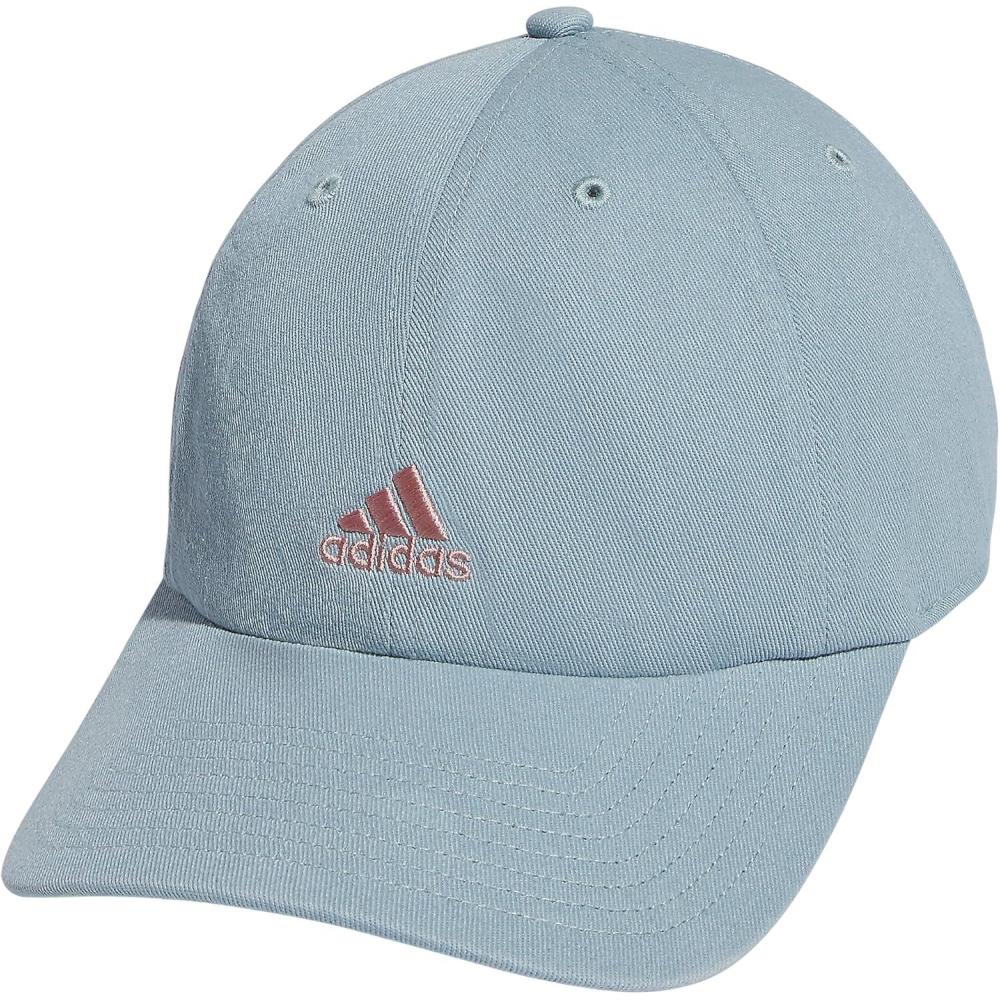 imageadidas Womens Saturday Baseball Cap  Adjustable Cotton Hat Athletic Relaxed Fit DISCONTINUEDMagic GreyWonder Mauve Pink