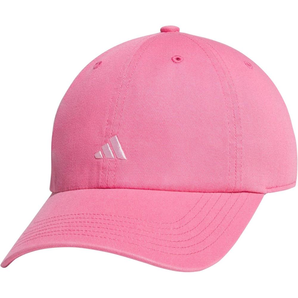 imageadidas Womens Saturday Baseball Cap Adjustable Cotton Hat Athletic Relaxed Fit DISCONTINUEDPink FusionClear Pink